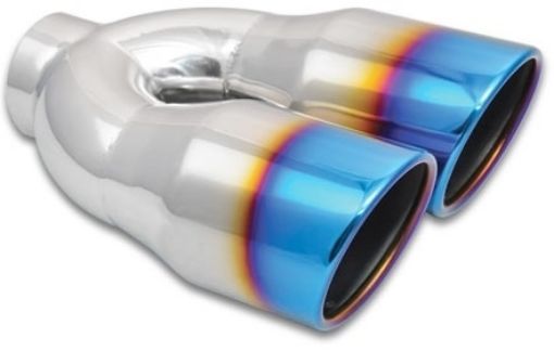 Picture of Double Exit Burnt Blue Finish 2.5 "- Vibrant performance 1326B