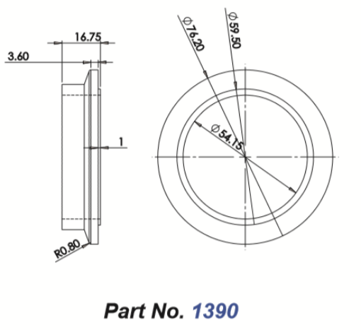 Picture of V-Band inlet for Garrett GT / GTX30 / 35 and Garrett G25-550 / 660 Turbo models