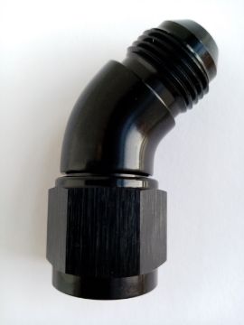 Picture of 45degrees. AN fitting - High flow - Male - Female - Black