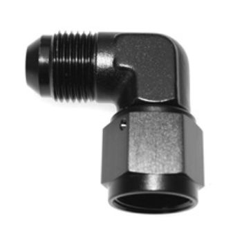 Picture of 90degrees. AN fitting - Female-Male - Black