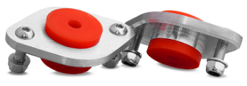 Picture of PMC REAR TOP MOUNTS ALUMINIUM AND POLYURETHANE - 80ShA (Red)