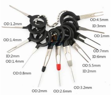 Picture of Auto Terminal Removal Tool Car Plug Wire Harness Terminal Extraction Pick Connector Crimp Pin Back Needle Remove Tool