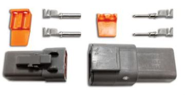 Picture of 2 pin - Deutsch connector - Male/Femal set - Incl. pins