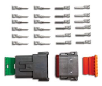 Picture of 12 pin - Deutsch connector - Male/Femal set - Incl. pins