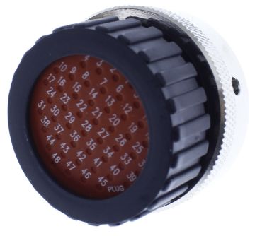 Picture of Firewall connector 48 pins with flange - Incl. stikben (MALE)