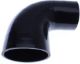 Picture of 2.25" to 2.5" / 57.2 mm. to  63.5 mm. - 90 degrees silicone bend / reduction - Black