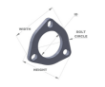 Picture of 3-bolt exhaust flanges 2.25 "- 1481S