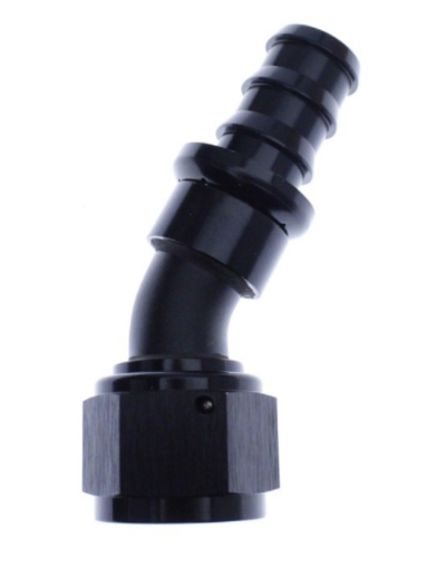 Picture of 30degrees. AN fitting - AN-8 - Black - Push lock