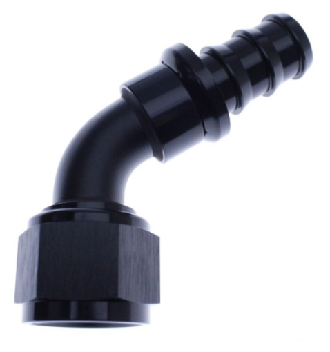 Picture of 60degrees. AN fitting - AN-10 - Black - Push lock