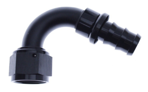 Picture of 120degrees. AN fitting - AN-4 - Black - Push lock