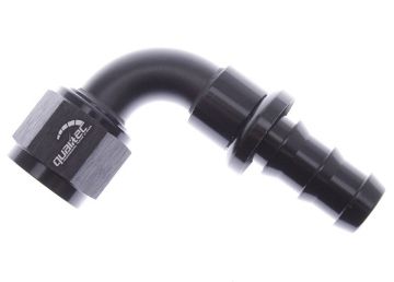 Picture of 90degrees. AN fitting - AN10 - Black - Push lock