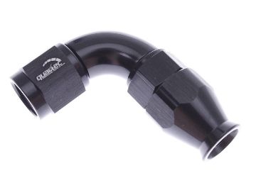 Picture of 90degrees. PTFE AN fitting - AN-4 - Black - High Flow