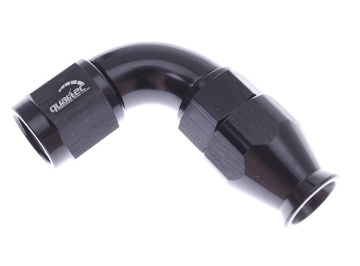 Picture of 90degrees. PTFE AN fitting - AN-6 - Black - High Flow