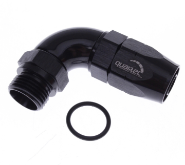 Picture of 7/8"-14 UNF -> AN10 - High flow 90 deg - Black