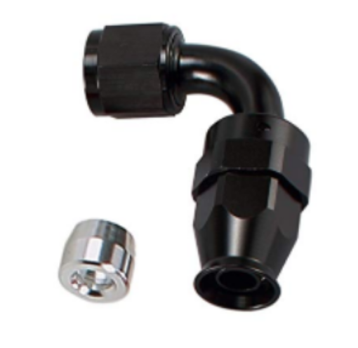 Picture of 90degrees. PTFE AN fitting - AN-16 - Black