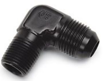 Picture of 90degrees. AN fitting - 3/8 "NPT -> AN4 - Black