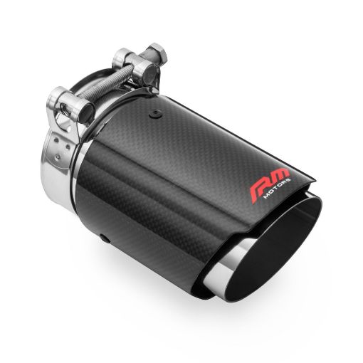 Picture of 2.5" inlet to 3.5" outlet - Stainless steel and carbon fiber tailpipe