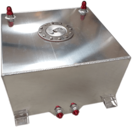 Drag racing fuel cell 40 litres silver uden brændstof maler billet fuel cap