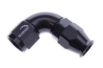 Picture of 90degrees. PTFE AN fitting - AN-12 - Black - High Flow