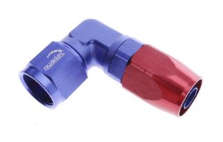 Picture of 90degrees. AN fitting - AN-6- Red/Blue - Forged Elbow
