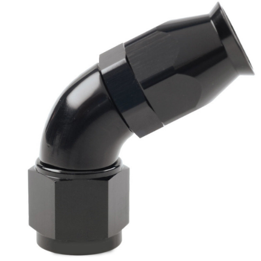 Picture of 45degrees. PTFE AN fitting - AN-20- High flow - Black
