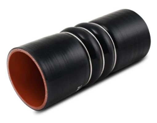 Picture of 2,5" / 63mm Silicone Hump Hose w/3 SS Rings - Length 152,4mm. - Black
