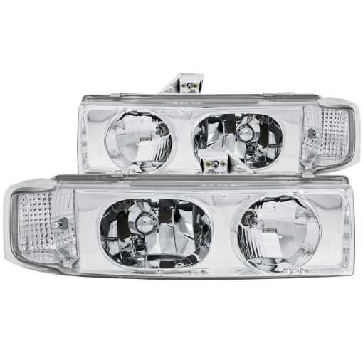 Picture of ANZO 1995 - 2005 Chevrolet Astro Van Crystal Headlights Chrome 1pc