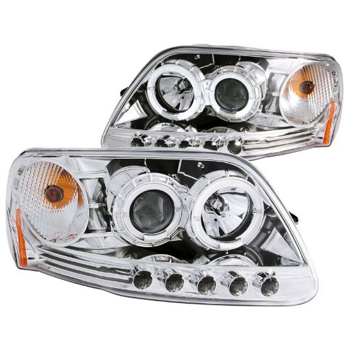 Picture of ANZO 1997.5 - 2003 Ford F - 150 Projector Headlights w Halo and LED Chrome 1pc