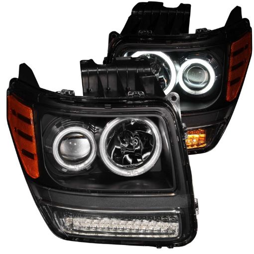 Picture of ANZO 2007 - 2012 Dodge Nitro Projector Headlights w Halo Black (CCFL) G2