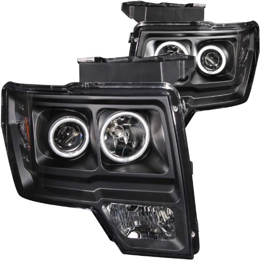 Picture of ANZO 2009 - 2014 Ford F - 150 Projector Headlights w Halo Black (CCFL)