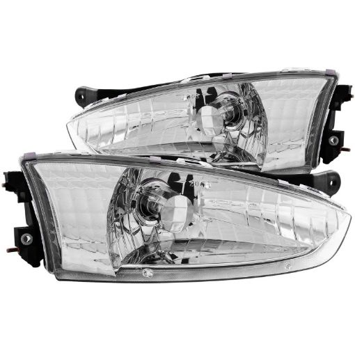 Picture of ANZO 1997 - 2002 Mitsubishi Mirage Crystal Headlights Chrome