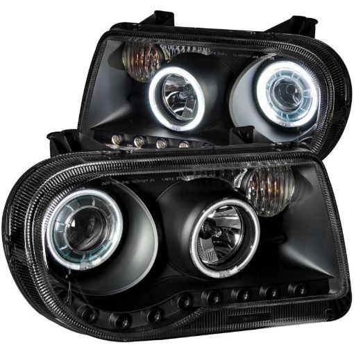 Picture of ANZO 2005 - 2010 Chrysler 300C Projector Headlights w Halo Black (CCFL) G2