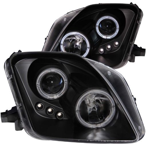 Picture of ANZO 1997 - 2001 Honda Prelude Projector Headlights w Halo Black w LED