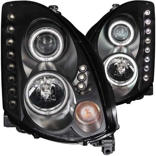 Picture of ANZO 2003 - 2007 Infiniti G35 Projector Headlights w Halo Black (CCFL) (HID Compatible)