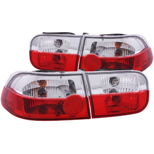 Picture of ANZO 1992 - 1995 Honda Civic Taillights RedClear