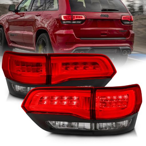 Picture of ANZO 2014 - 2016 Jeep Grand Cherokee LED Taillights RedClear