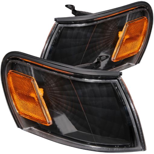 Picture of ANZO Corner Lights 1993 - 1997 Toyota Corolla Euro Corner Lights Black w Amber Reflector