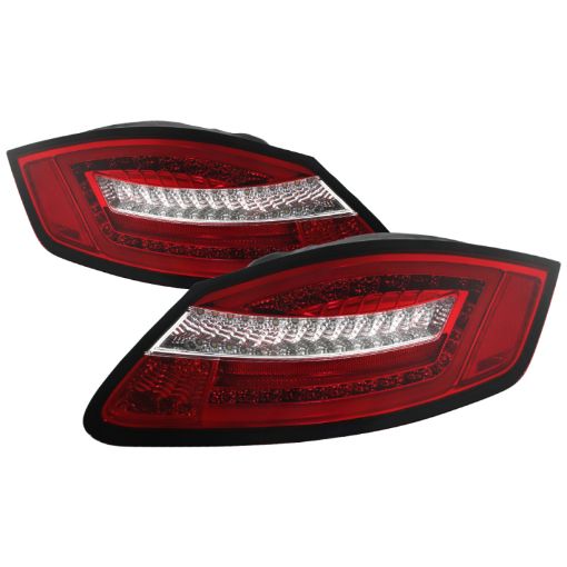 Picture of Spyder Porsche 987 Cayman 06 - 08 Boxster 05 - 08 LED Tail Lights - Red Clear ALT - YD - P98705 - LED - RC