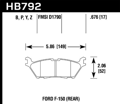 Picture of Hawk 15 Ford F - 150 LTS Street Rear Brake Pads