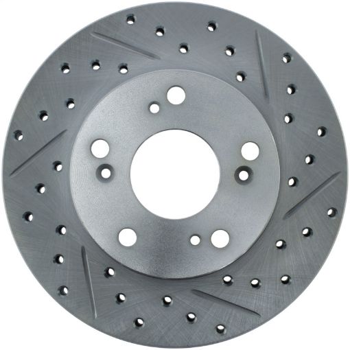 Picture of StopTech Select Sport 06 - 11 Honda Civic DXEXLX Slotted and Drilled Left Front Rotor