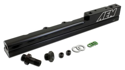 Picture of AEM 99 - 00 Honda Civic Si Black Fuel Rail