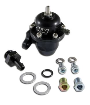 Picture of AEM 98 - 99 Acura CL 00 - 05 S2000 98 - 02 Accord 96 - 00 Civic Black Adjustable Fuel Pressure Regulat