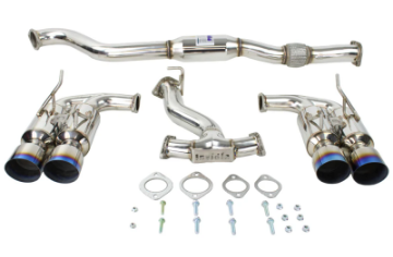 Picture of Invidia 08 - 14 Subaru WRX Hatchback Gemini Single Layer Titanium Tip Cat - back Exhaust