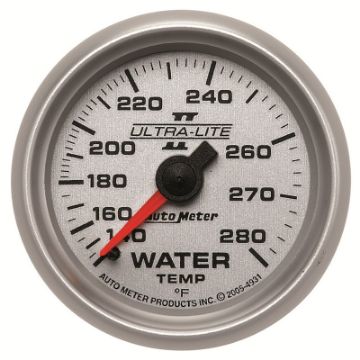 Picture of Autometer Ultra - Lite II 52mm 140 - 280 Deg F Mechanical Water Temp Gauge