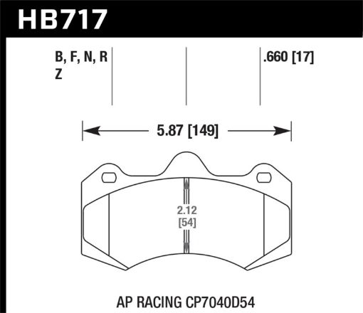 Picture of Hawk AP Racing CP7040D54 HPS 5.0 Brake Pads