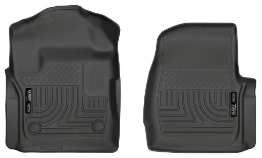 Picture of Husky Liners 17 Ford F - 250 F - 350 Super Duty Standard Cab WeatherBeater Black Front Floor Liners