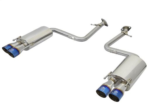 Picture of aFe Takeda 16 - 17 Lexus RC 200T 2.0L (t) 2in. SS Axle - Back Exhaust System wPolished Blue Tips