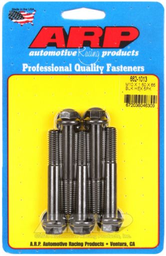 Picture of ARP M10 x 1.50 x 65 Hex Black Oxide Bolts (5pkg)