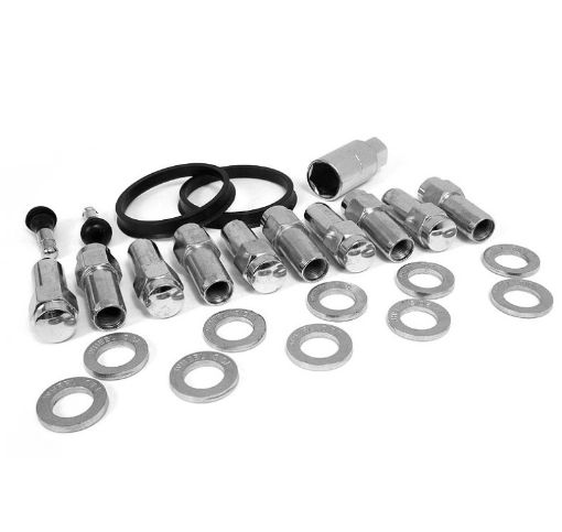 Picture of Race Star 14mm x 1.5 Open End 1.38in Shank w .875in Head 15 Mustang Deluxe Lug Kit - 10 PK