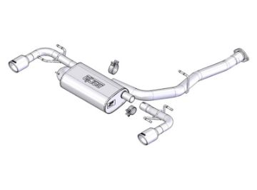 Picture of Borla 03 - 09 Mazda RX - 8 1.3L Single Round Rolled Angle - Cut Cat - Back Exhaust